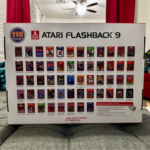 Atari Flashback 9 - Video Game Console 110 Built In Games Joystick Controllers - Picture 2 of 4